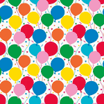 Unique Colorful Balloons Gift Wrap 30in x 5 ft