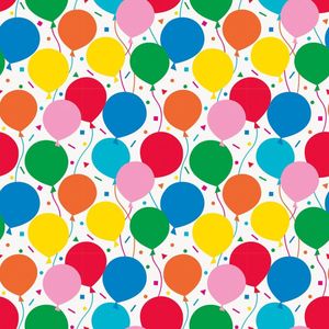 Unique Colorful Balloons Gift Wrap 30in x 5 ft
