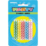 Unique Diamond Dot Birthday Candles 20ct