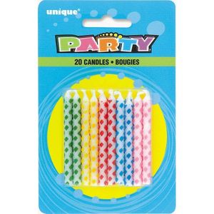 Unique Diamond Dot Birthday Candles 20ct