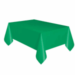 Unique Emerald Green Solid Rectangular Plastic Table Cover 54in x 108in