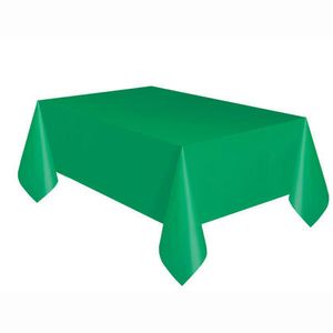 Unique Emerald Green Solid Rectangular Plastic Table Cover 54in x 108in