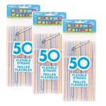 Unique Flex Straws - Striped 50ct Unique Flex Straws - Striped 50ct