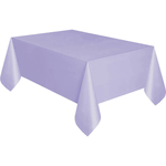 Unique Lavender Solid Rectangular Plastic Table Cover 54in x 108in