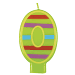 Unique Number 0 Decorative Birthday Candle