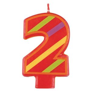 Unique Number 2 Decorative Birthday Candle