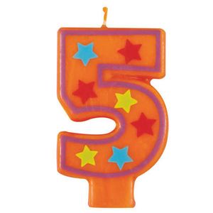 Unique Number 5 Decorative Birthday Candle
