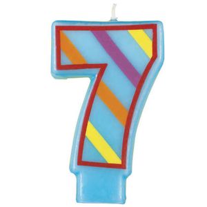 Unique Number 7 Decorative Birthday Candle