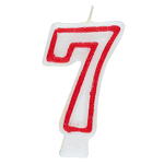 Unique Number 7 Deluxe Birthday Candle