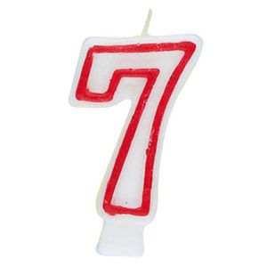 Unique Number 7 Deluxe Birthday Candle