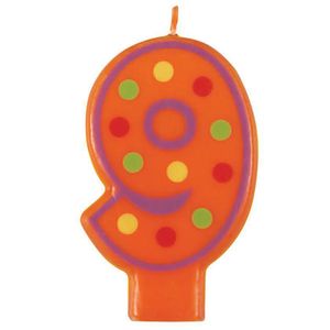 Unique Number 9 Decorative Birthday Candle