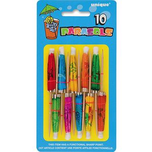 Unique Paper Umbrella Picks 10ct