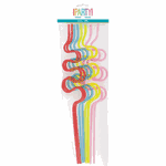 Unique Plastic Squiggle Straws 12in 8ct Unique Plastic Squiggle Straws 12in 8ct