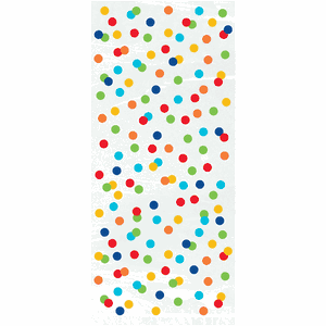 Unique Rainbow Polka Dots Cellophane Bags 20ct