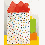 Unique Rainbow Polka Dots Jumbo Gift Bag