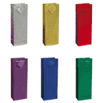 Unique Solid Holographic Wine Gift Bag Assorted