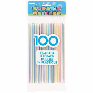 Unique Striped Straws 100ct