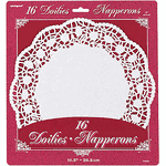 Unique White 10.5in Doilies 16ct