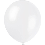 Unique White Balloons 20CT 9in