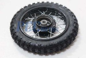 Black Front & Rear Aluminum Wheels Rims Set For Honda CRF50 & XR50 Pit Bikes - 10 Inch Stock Style