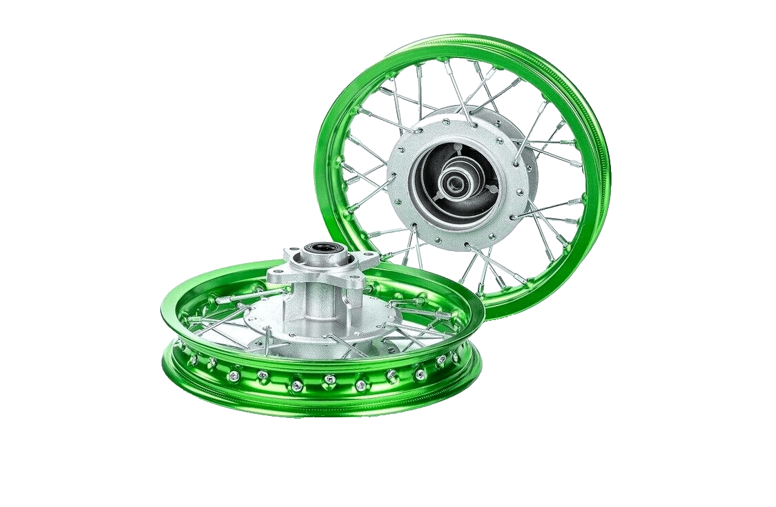 GREEN 10" ALUMINUM WHEEL SET FITS XR50 CRF50 DIRT BIKE RM01G+02G