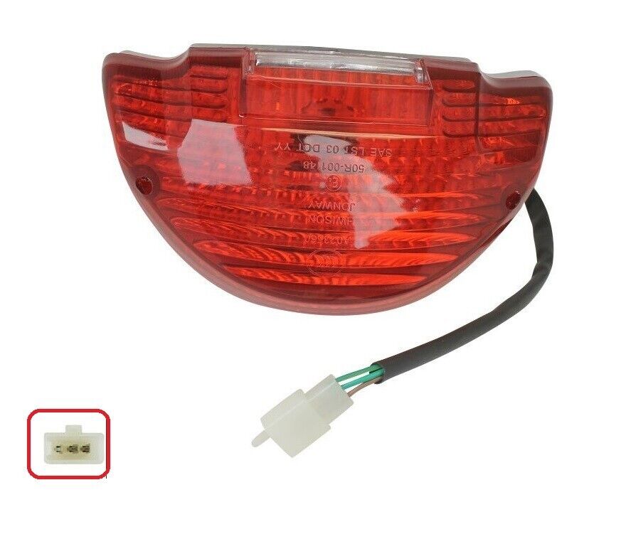 3 WIRES TAIL LIGHT FOR 50CC GY6 JONWAY VIP BAOTIAN MOPED SCOOTER LT16