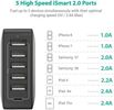 RAVPower RP-PC033 Turbo 60W 5 iSmart Port 1 Type-C Port Quick Wall Charger PB51 (Open Box)