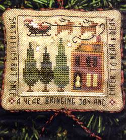 2004 Sampler Ornament - Santa Flies But Once A Year