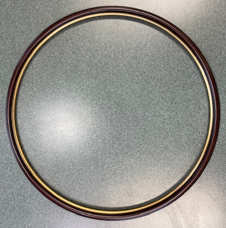 20" Round Frame Rosewood/Gold