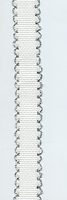 Narrow Ribband White w/ Silver
