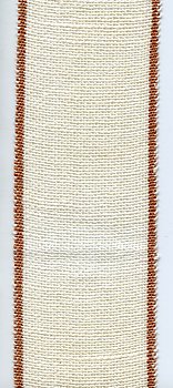 20ct Linen Banding 2.25" Ecru/Brown