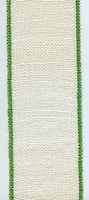 20ct Linen Banding 2.25" Ecru/Green