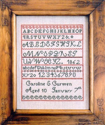 1862 Schoolgirl Sampler