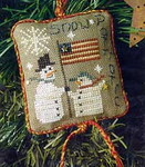 2002 Snowman Ornament - Snow Patriotic