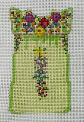 Pale Lime Embroidered Dress