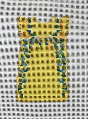 Yellow and Blue Floral Dress