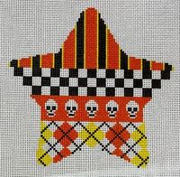 Argyle/Skulls Halloween Star
