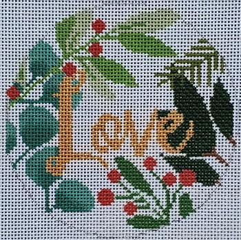 Gold Love on White