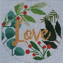 Gold Love on White