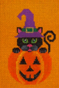 Black Cat in Jack-o-Lantern