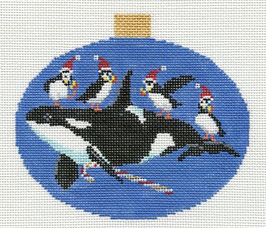 Orca Whale and Puffins