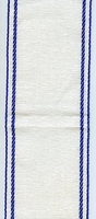 28ct Linen Banding White/Blue7mm(2.75")