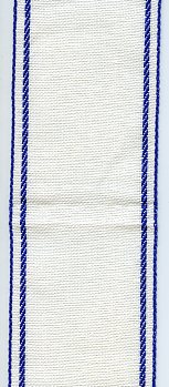 28ct Linen Banding White/Blue7mm(2.75")