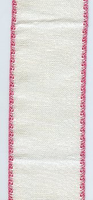 28ct Linen Banding White/Pink 7mm(2.75")