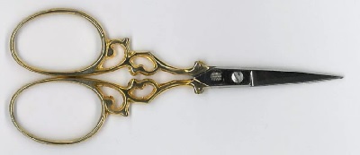 3.5" Gold Plated Filagree Scissors
