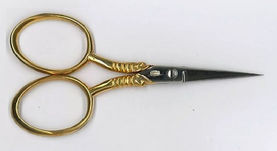 3.5" Gold Plated Spiral Scissors