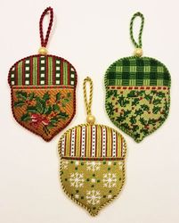 3 Acorn Ornaments