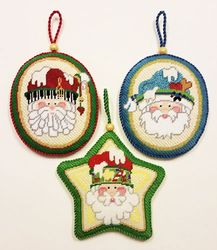 3 Santa Ornaments