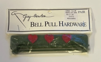 5" Green Bell Pull Set with Red Hearts