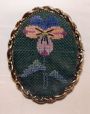 A Pansy Pendant/Pin